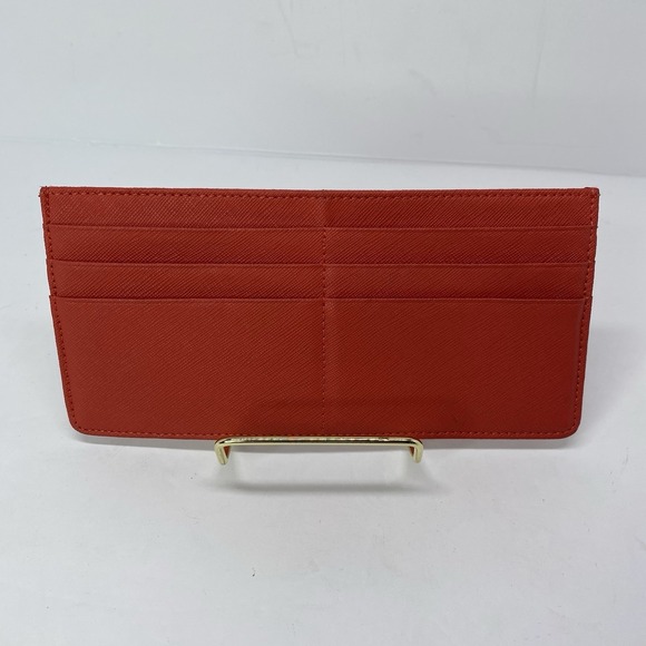 Card Wallet Red Long Wallet Women's - Picture 3 of 4